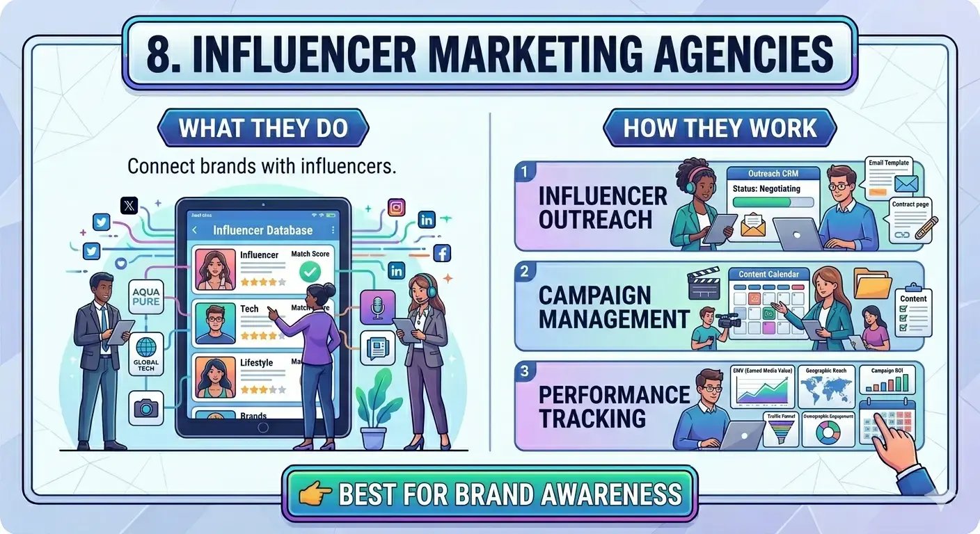 Influencer Marketing Agencies and what they do and how they work